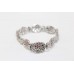Bracelet Silver Sterling 925 Jewelry Ruby & Blue Sapphire Gem Stone Women C885